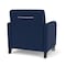 Lesro Siena Lounge Reception Wide Guest Chair with Front Casters, Black Wood Back Legs, MD Ink Upholstery SN1201 - alternate 3